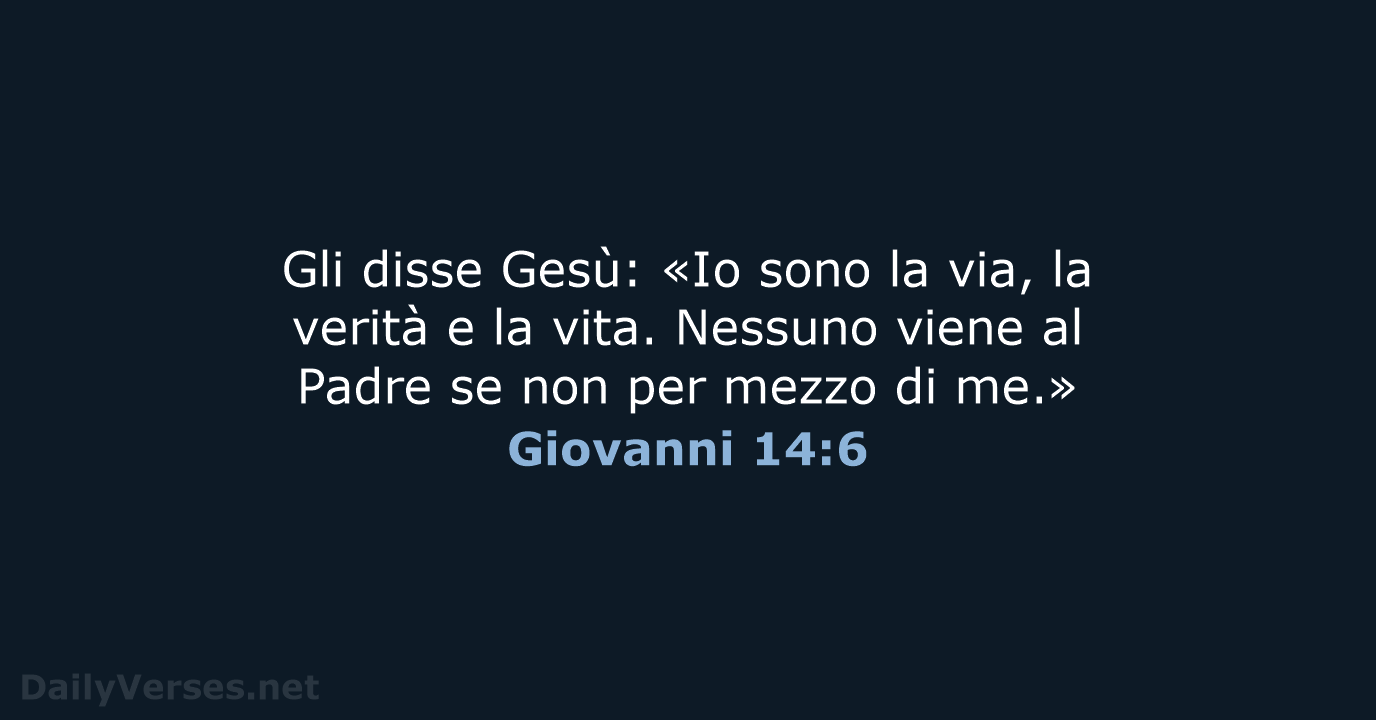 Giovanni 14:6 - CEI