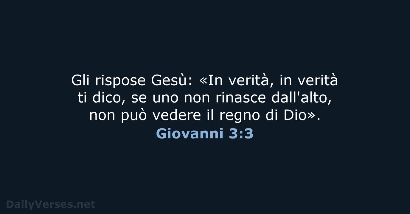 Giovanni 3:3 - CEI