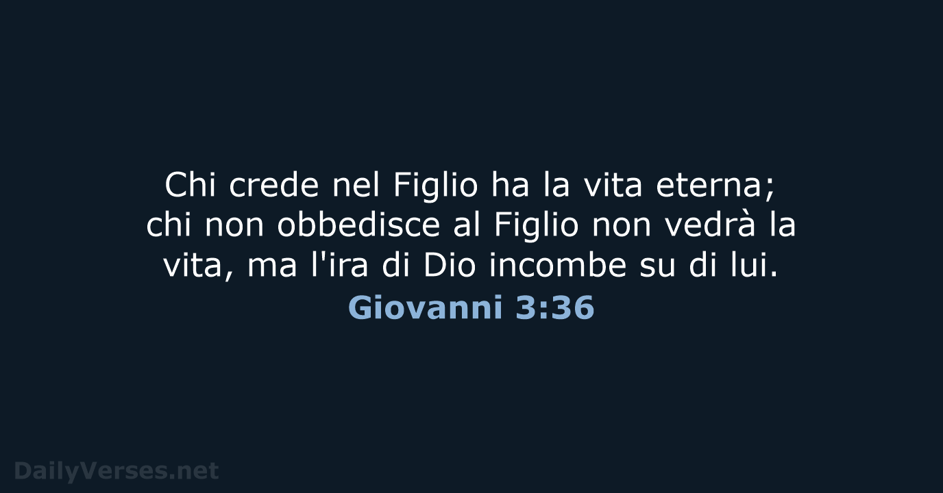 Giovanni 3:36 - CEI