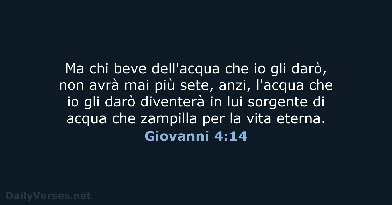 Giovanni 4:14 - CEI