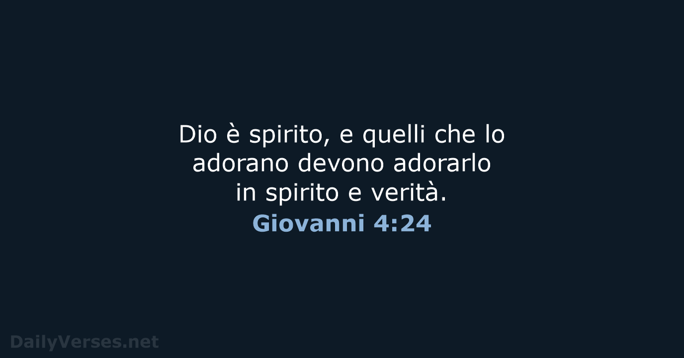 Giovanni 4:24 - CEI