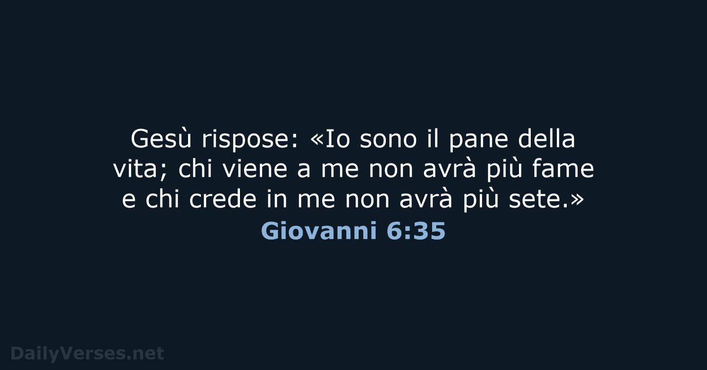 Giovanni 6:35 - CEI