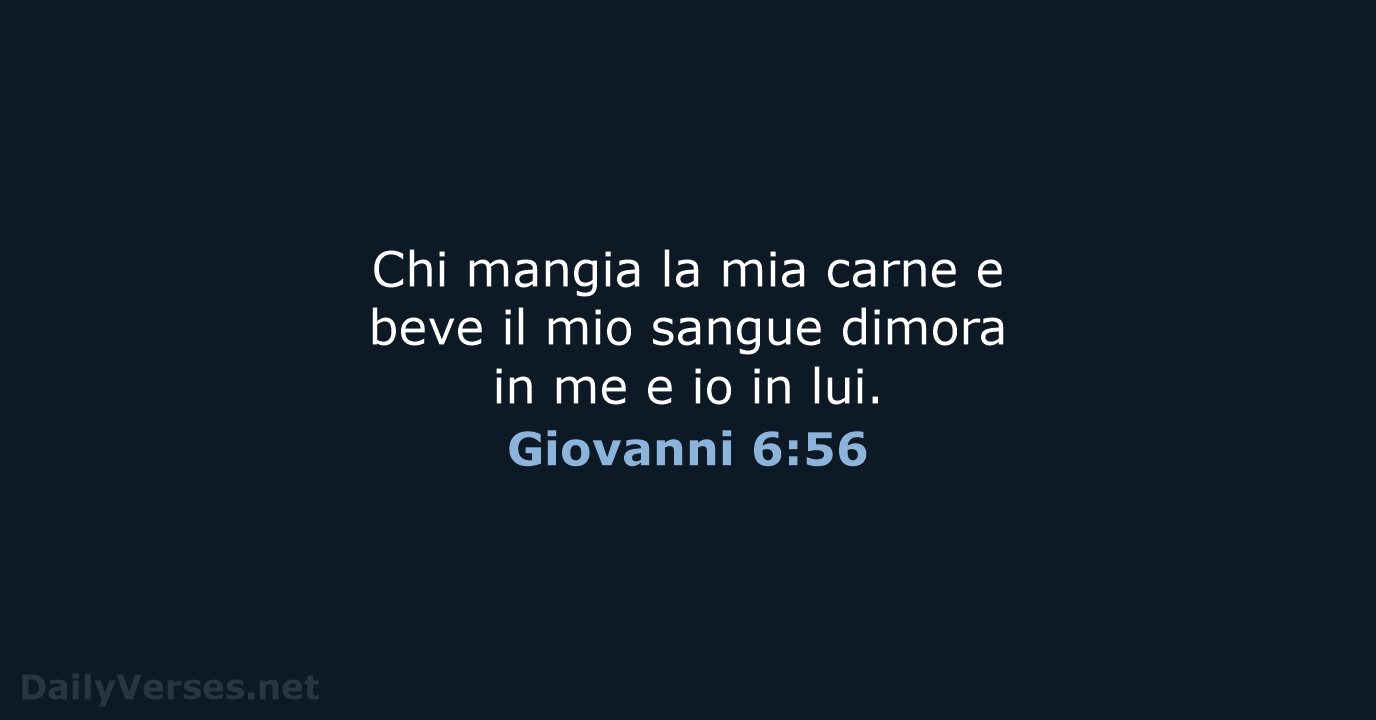 Giovanni 6:56 - CEI