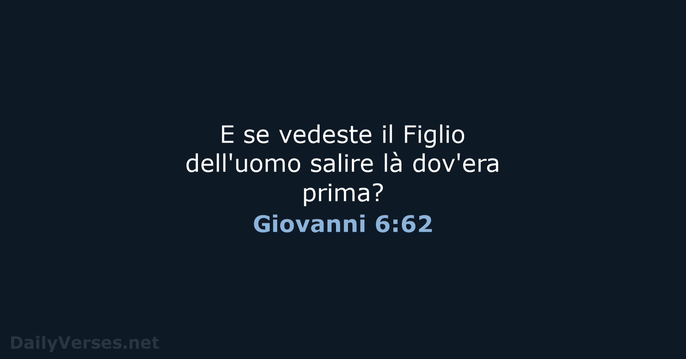 Giovanni 6:62 - CEI