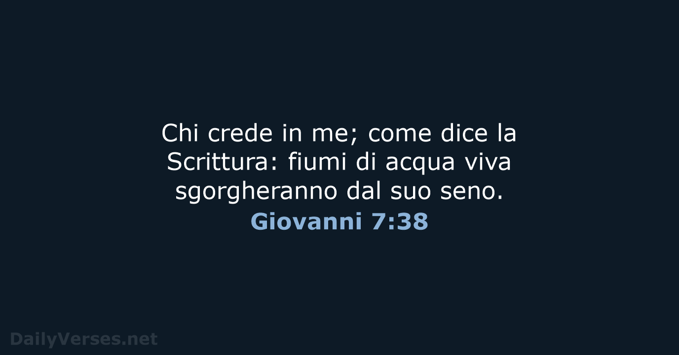 Giovanni 7:38 - CEI