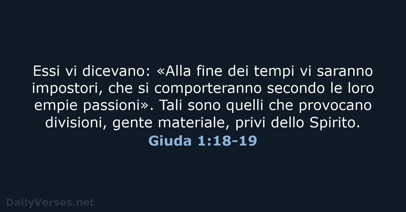 Giuda 1:18-19 - CEI