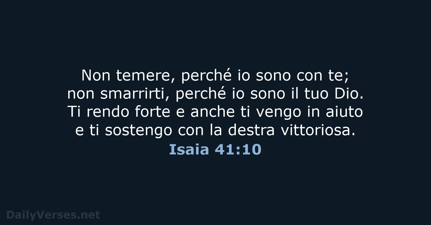 Isaia 41:10 - CEI