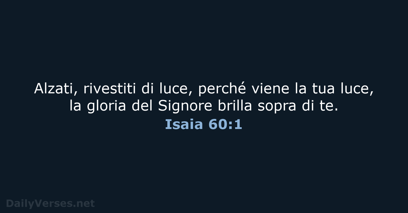 Isaia 60:1 - CEI