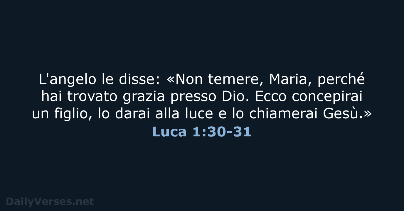 Luca 1:30-31 - CEI