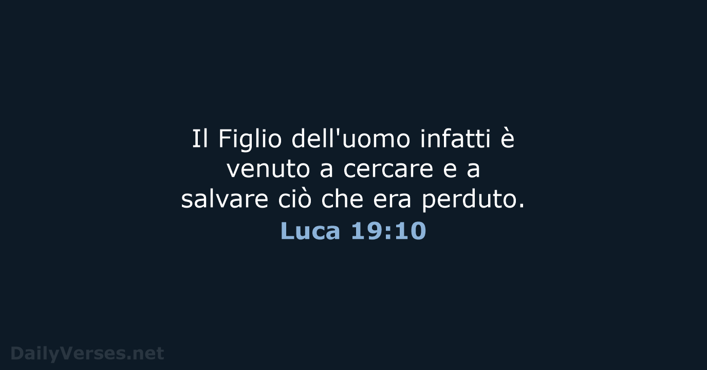 Luca 19:10 - CEI
