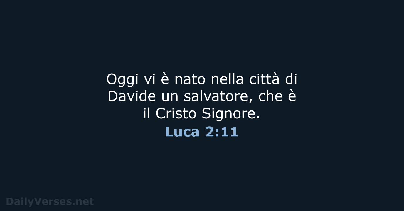 Luca 2:11 - CEI