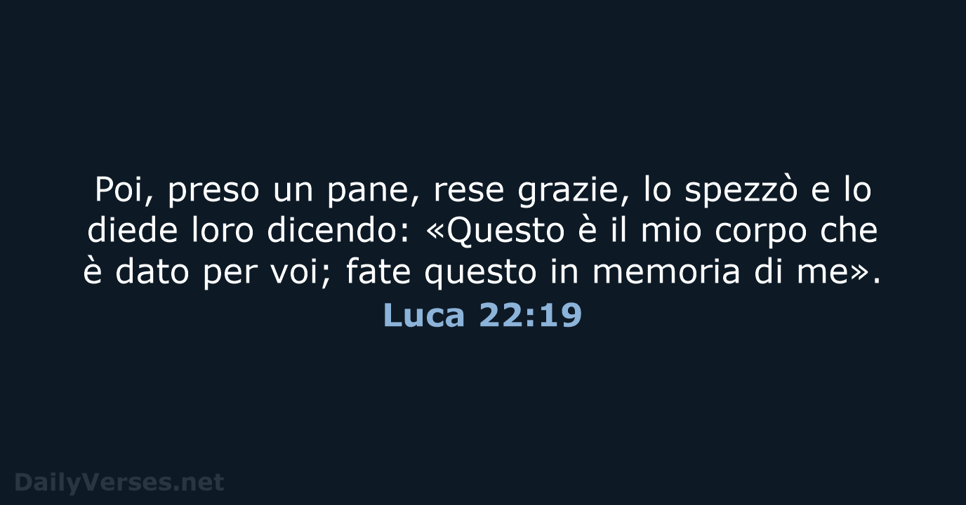 Luca 22:19 - CEI