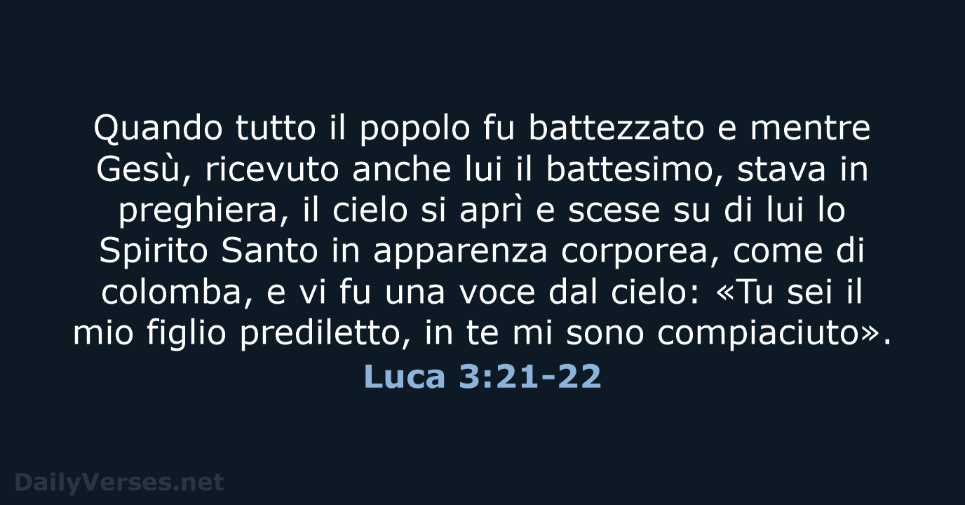 Luca 3:21-22 - CEI