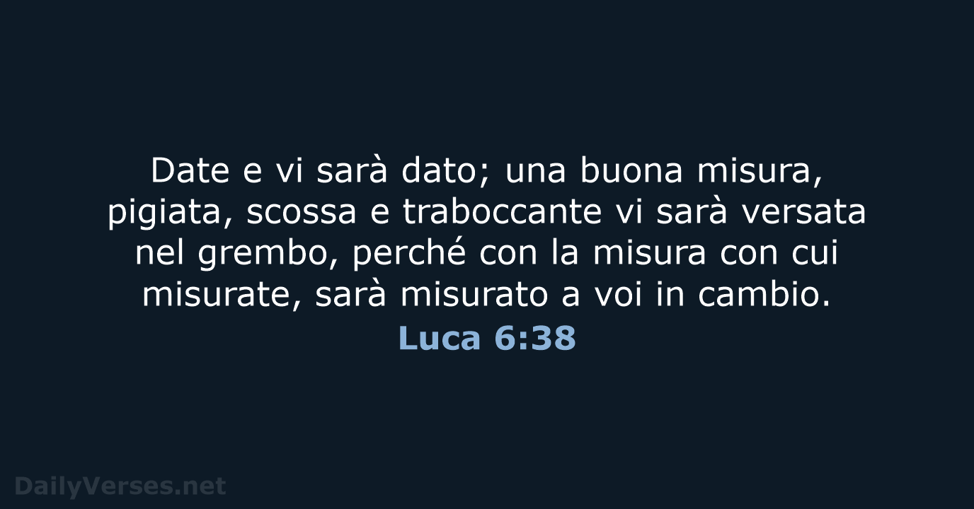 Luca 6:38 - CEI