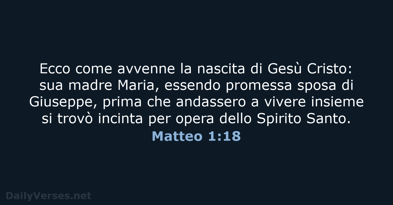 Matteo 1:18 - CEI