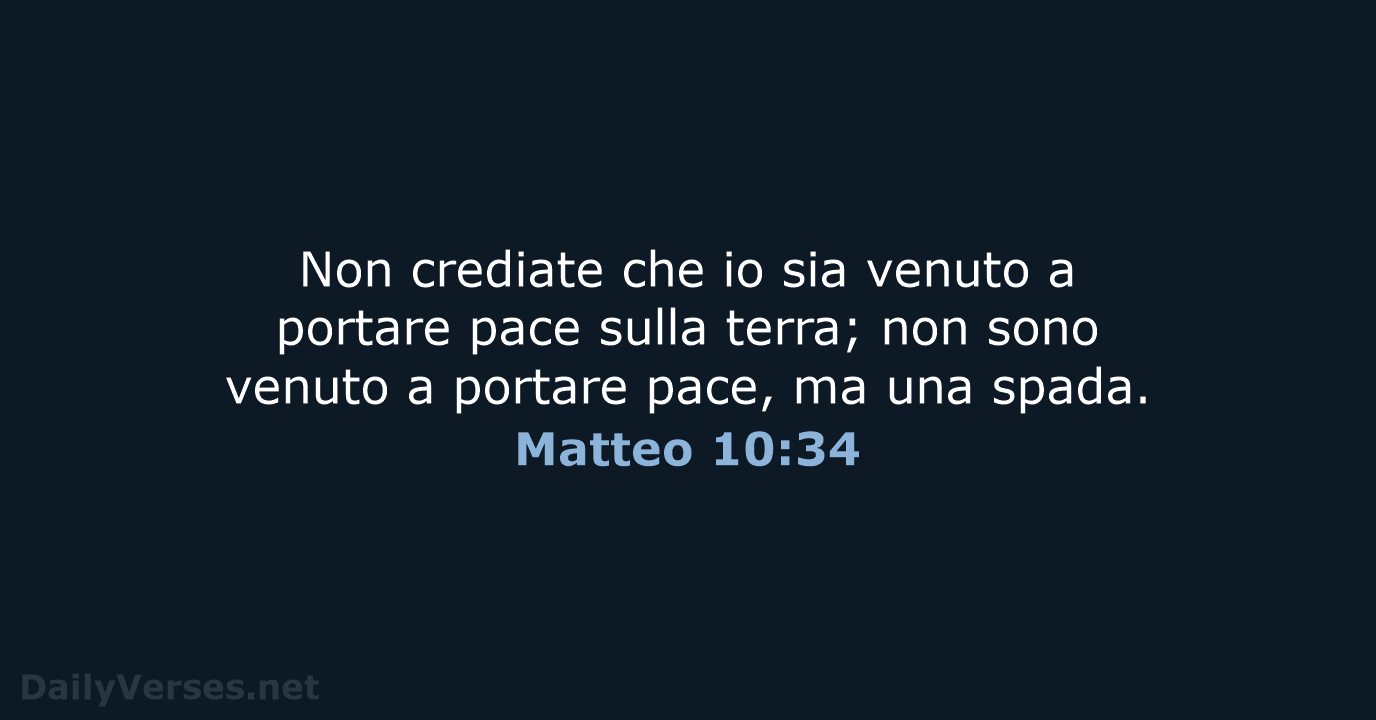 Matteo 10:34 - CEI
