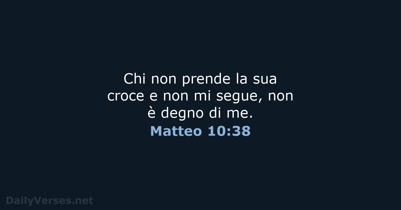 Matteo 10:38 - CEI
