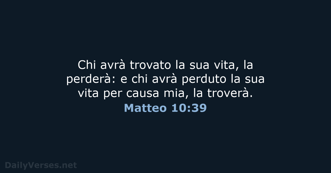 Matteo 10:39 - CEI