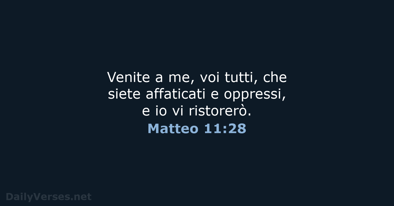Matteo 11:28 - CEI