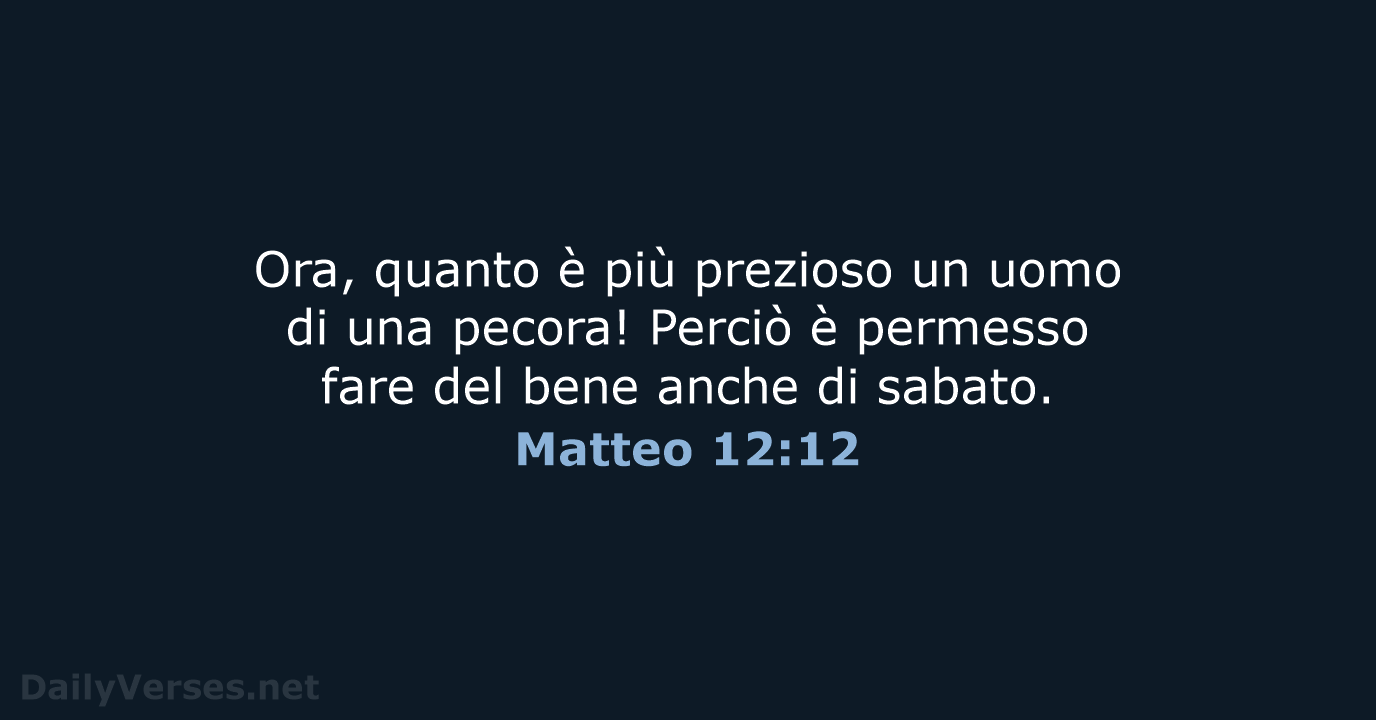 Matteo 12:12 - CEI
