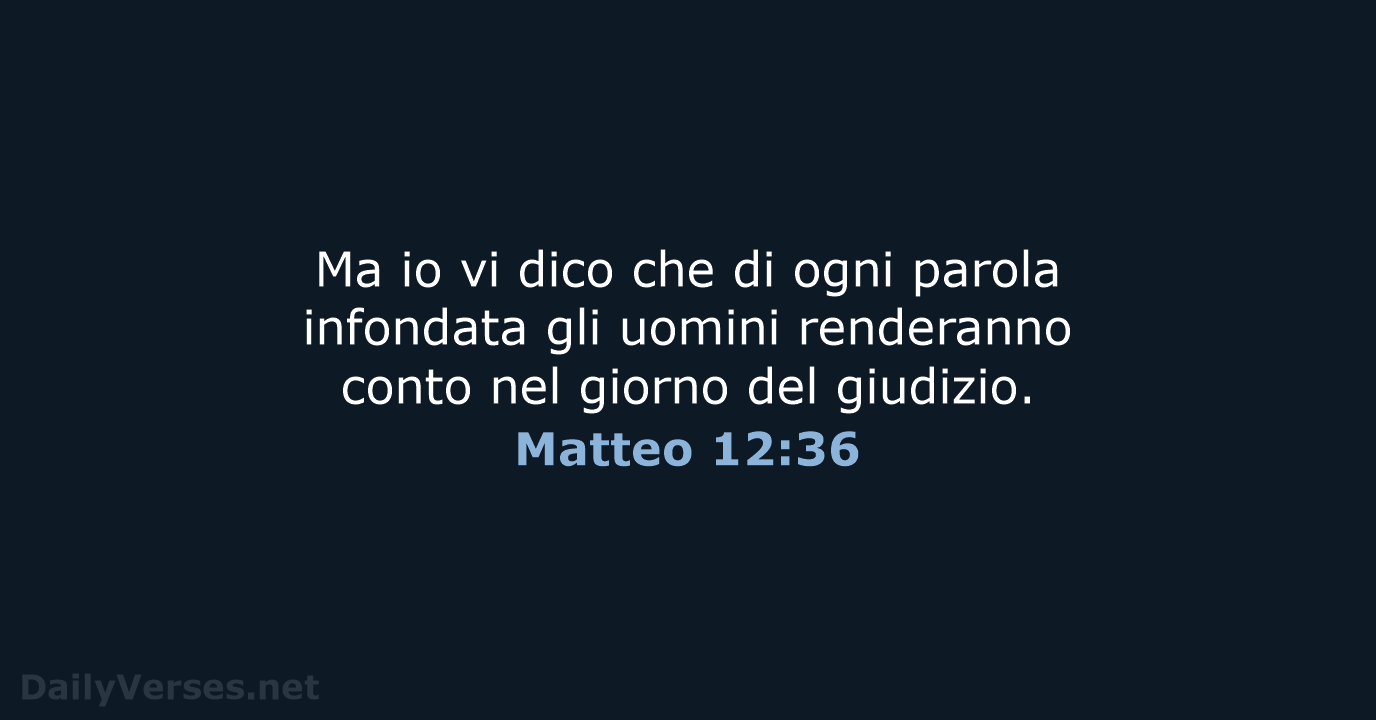 Matteo 12:36 - CEI