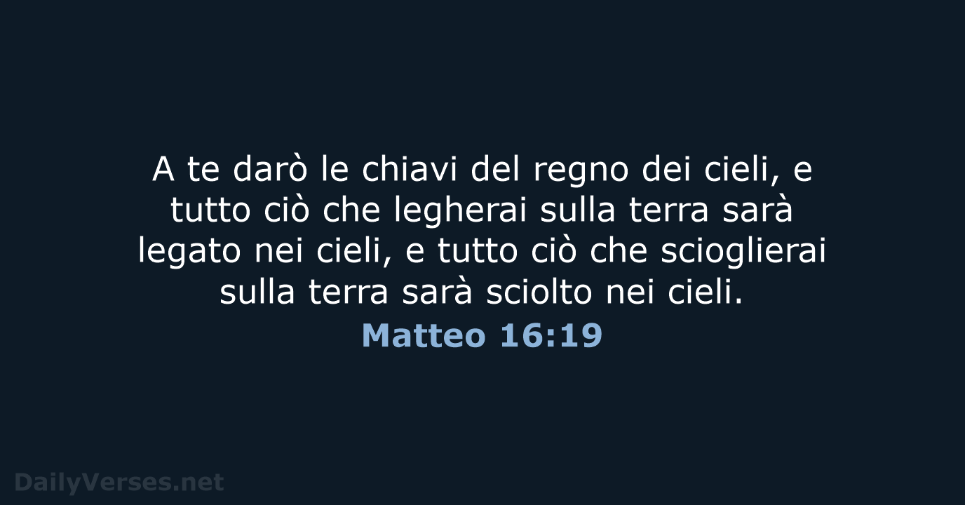 Matteo 16:19 - CEI