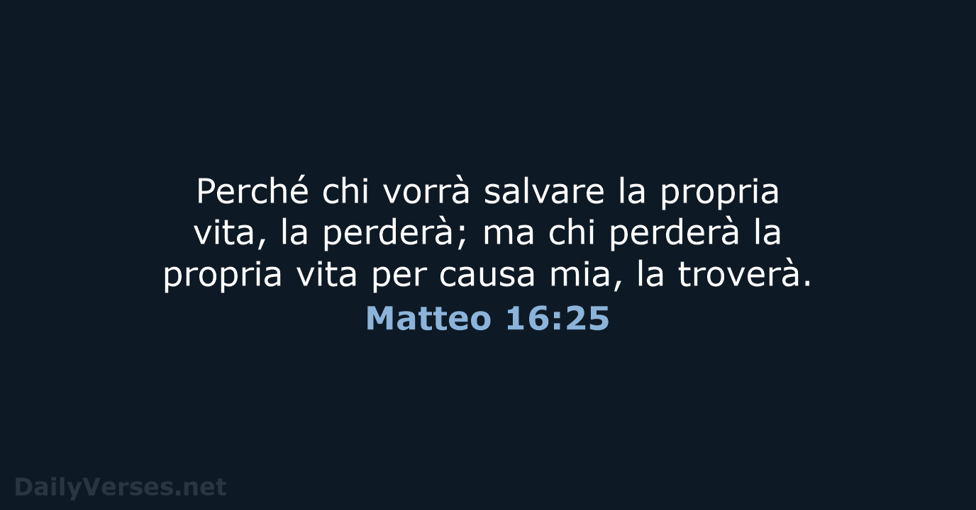 Matteo 16:25 - CEI