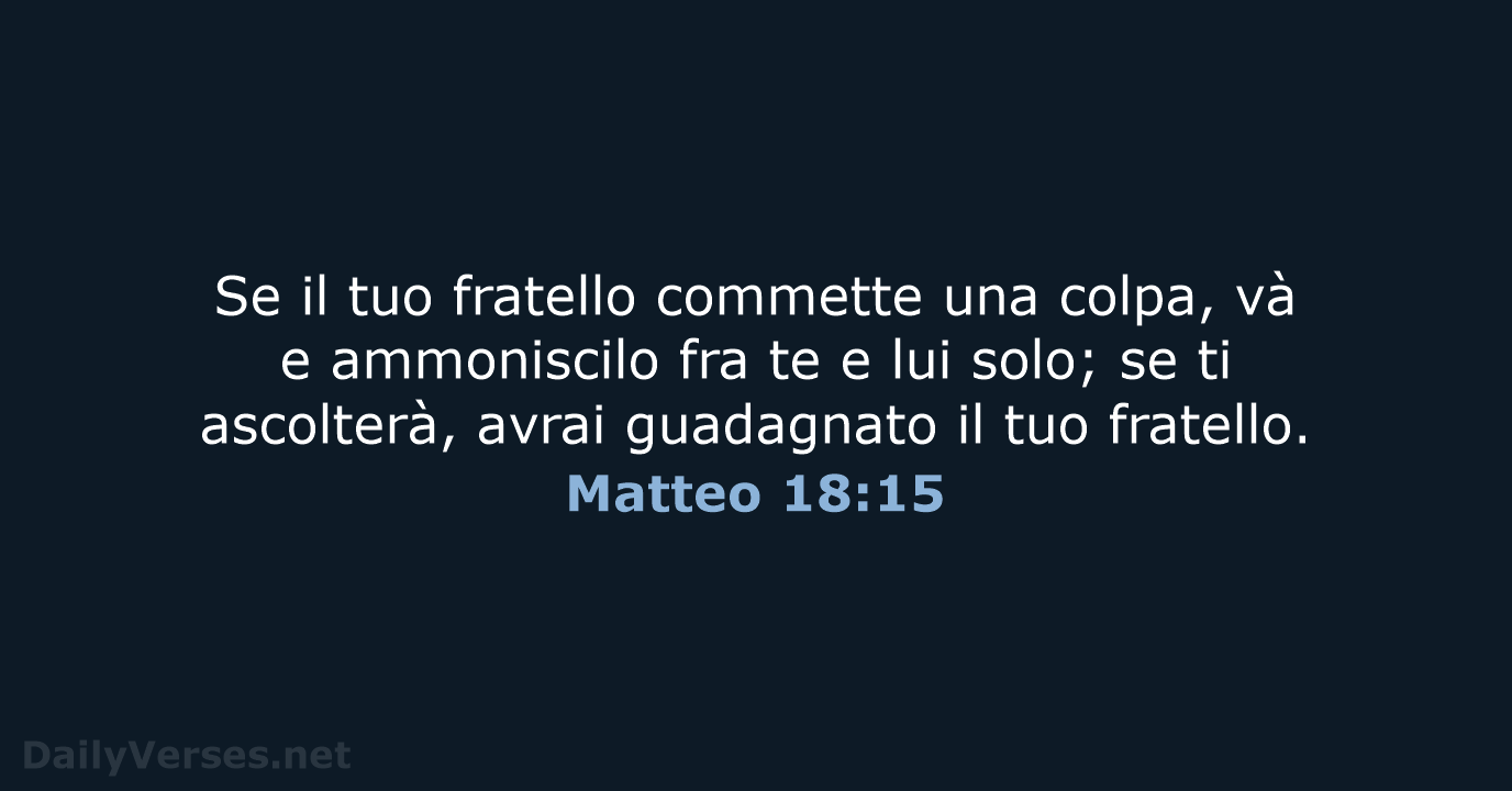 Matteo 18:15 - CEI