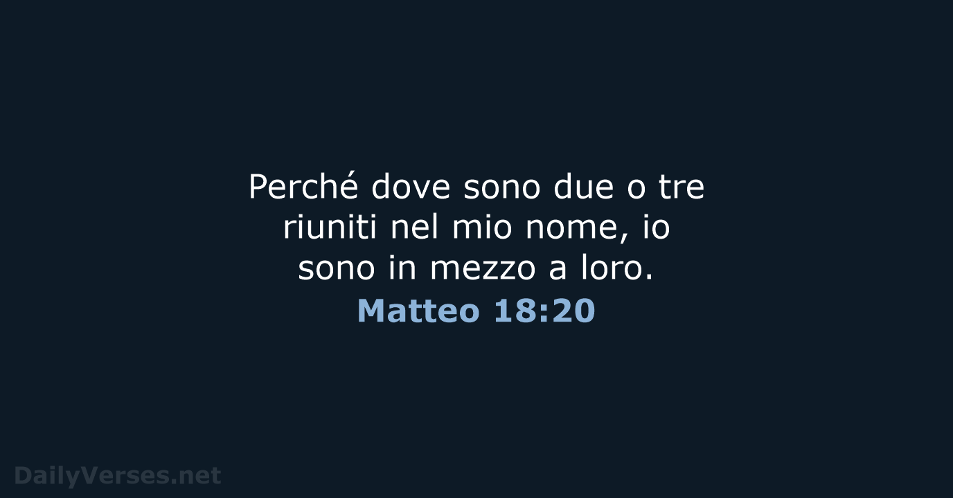 Matteo 18:20 - CEI