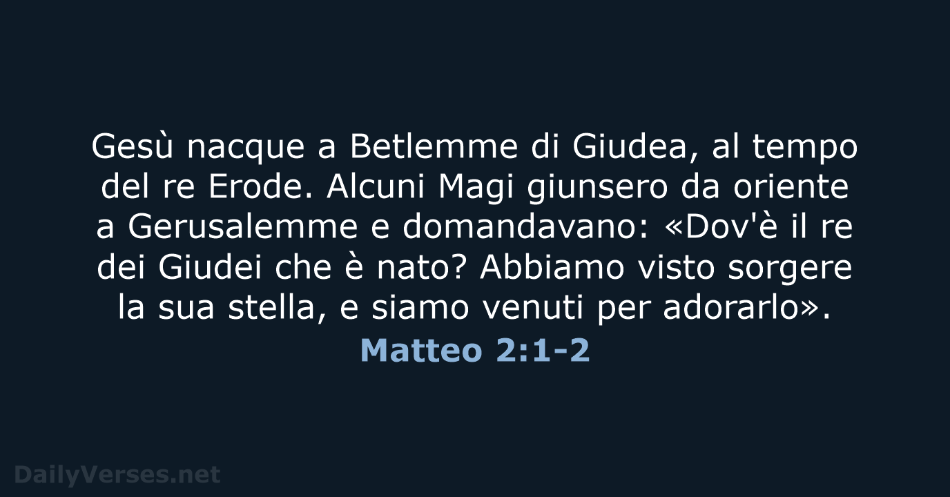 Matteo 2:1-2 - CEI