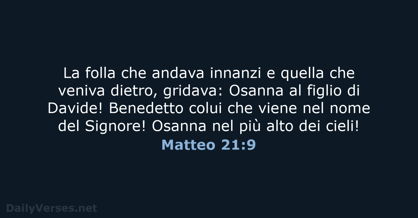 Matteo 21:9 - CEI