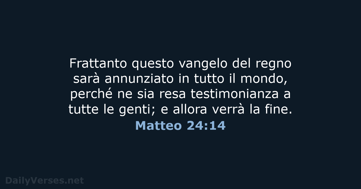 Matteo 24:14 - CEI