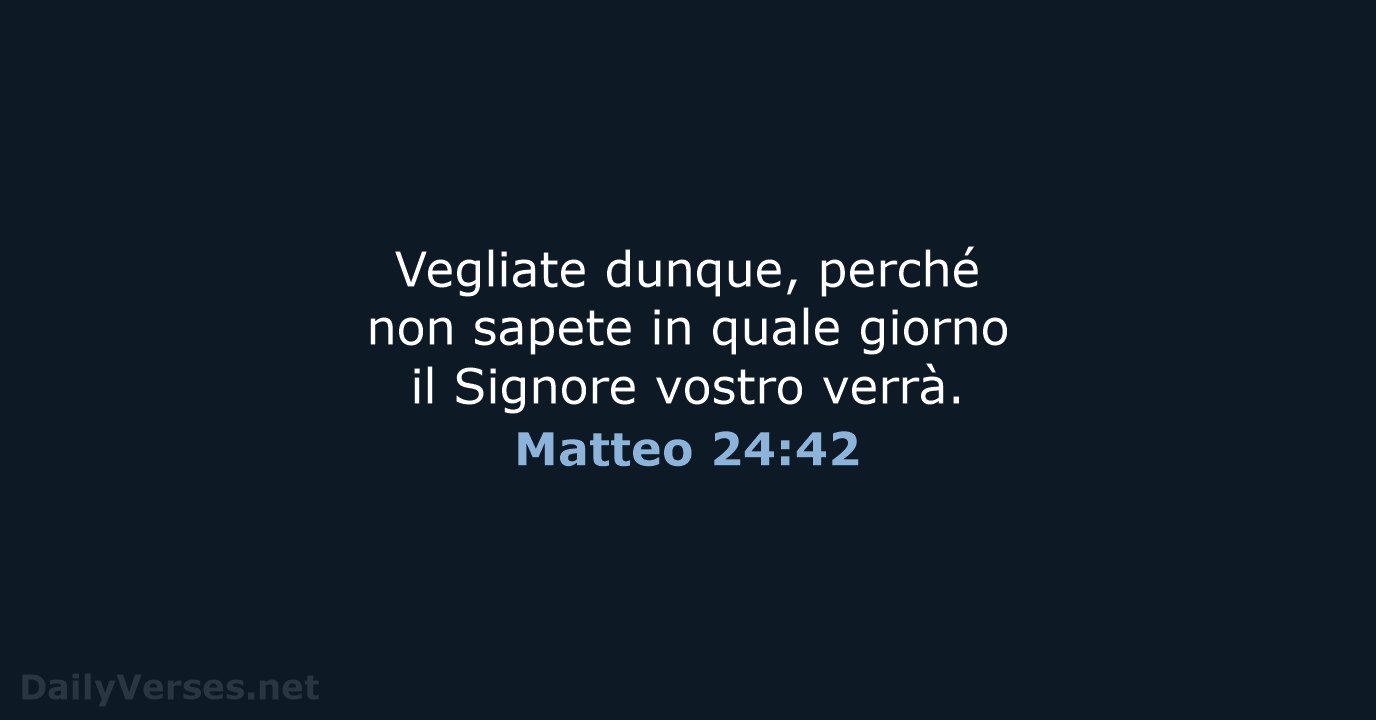 Matteo 24:42 - CEI