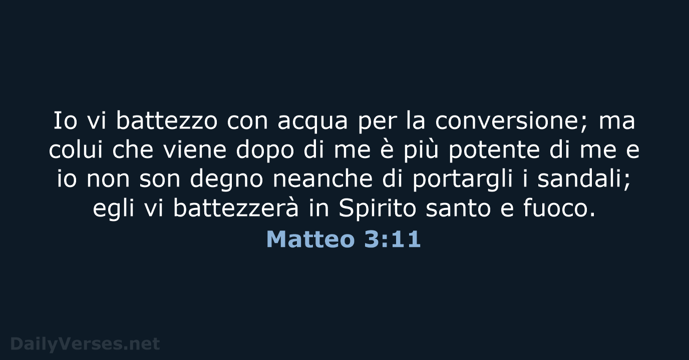 Matteo 3:11 - CEI