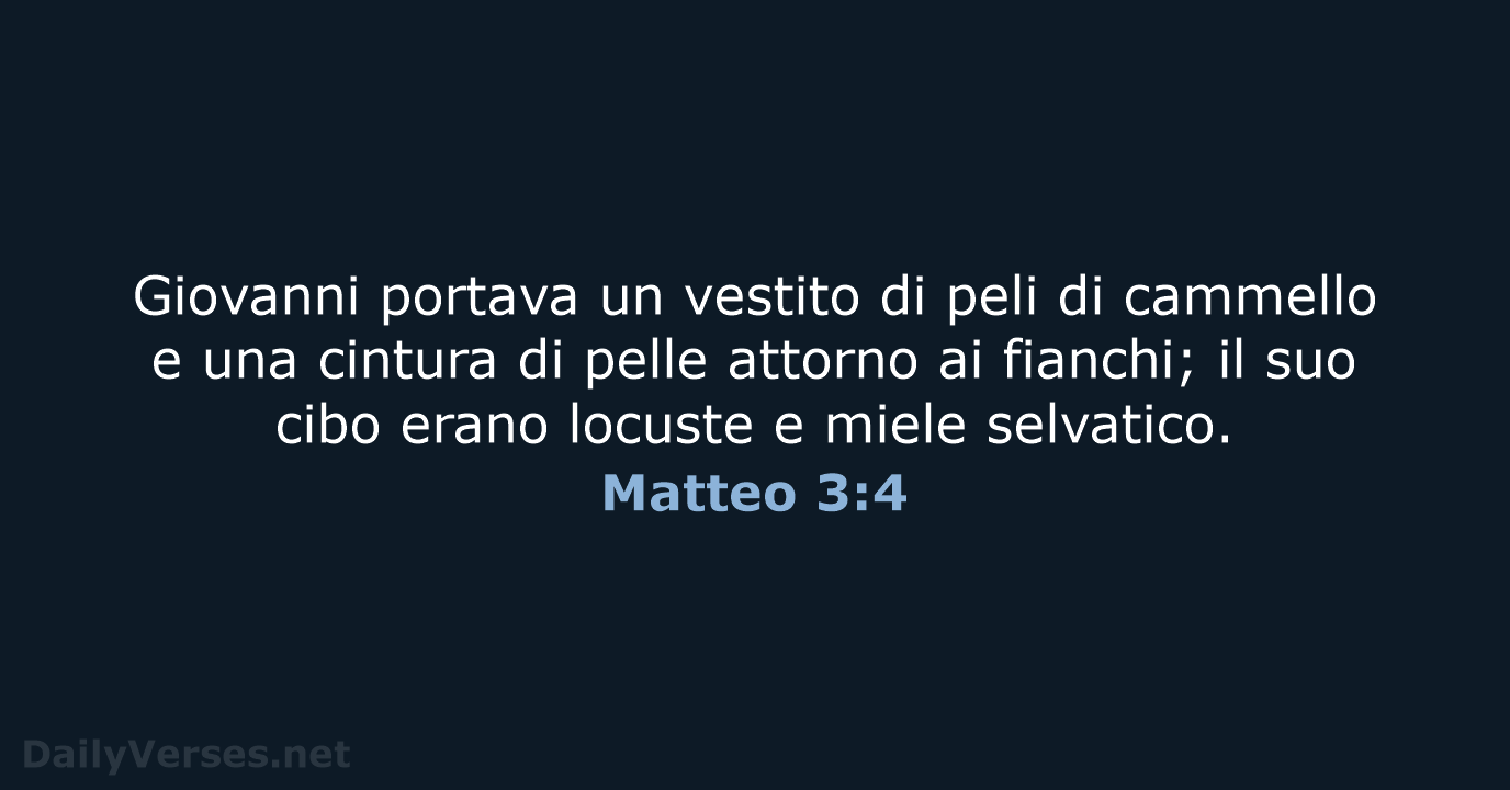 Matteo 3:4 - CEI