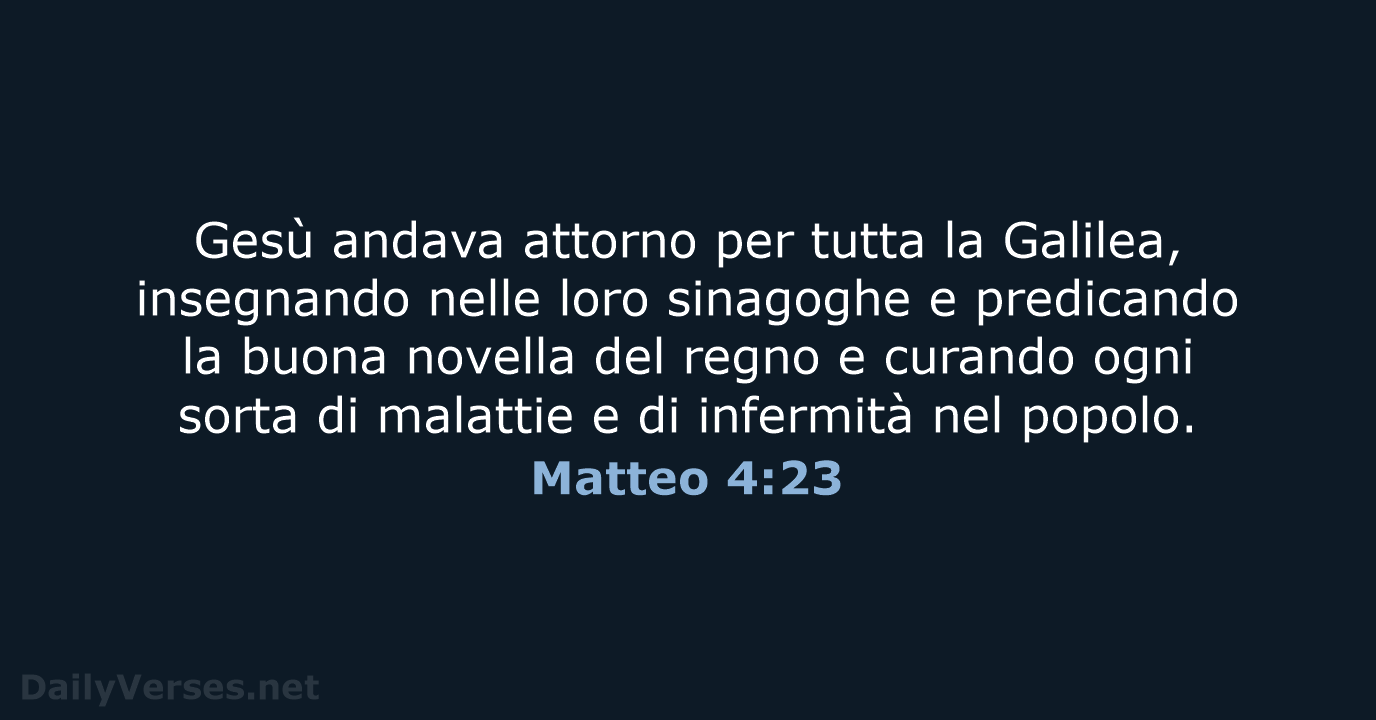 Matteo 4:23 - CEI