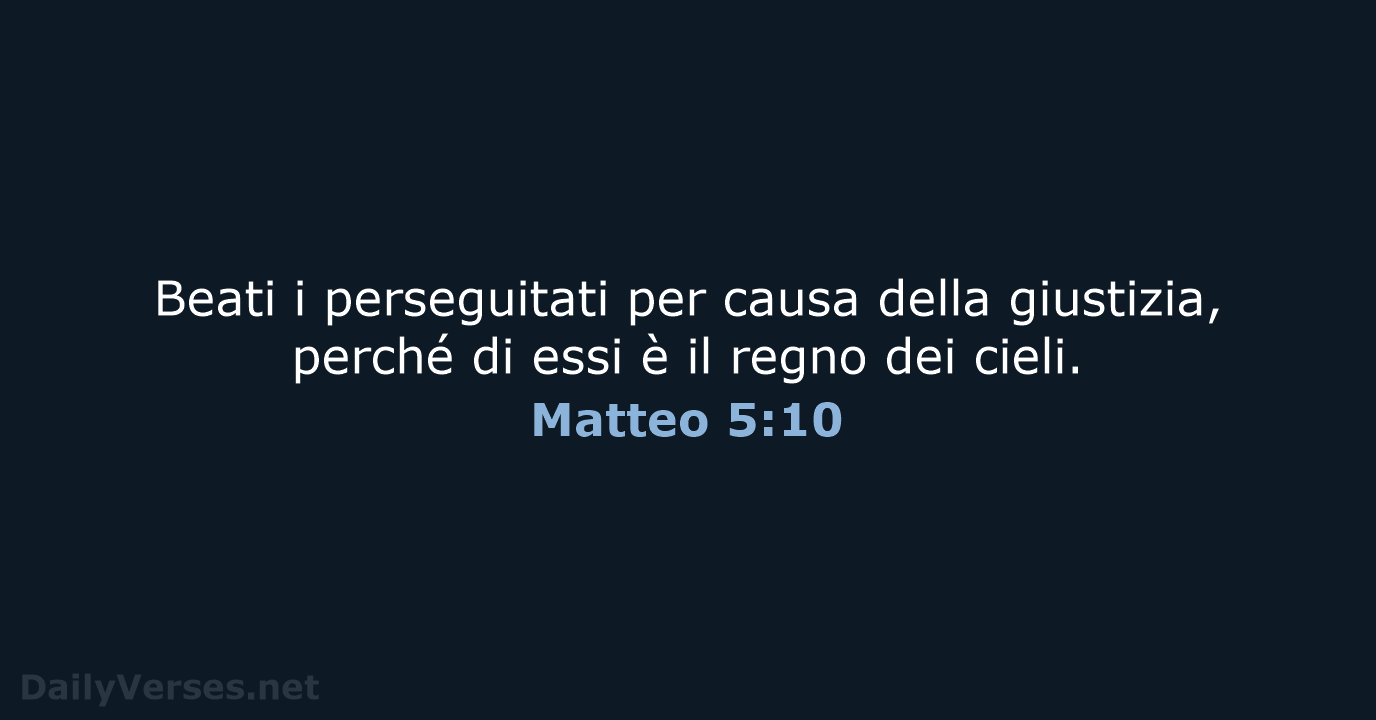 Matteo 5:10 - CEI