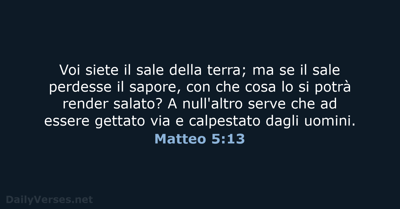 Matteo 5:13 - CEI
