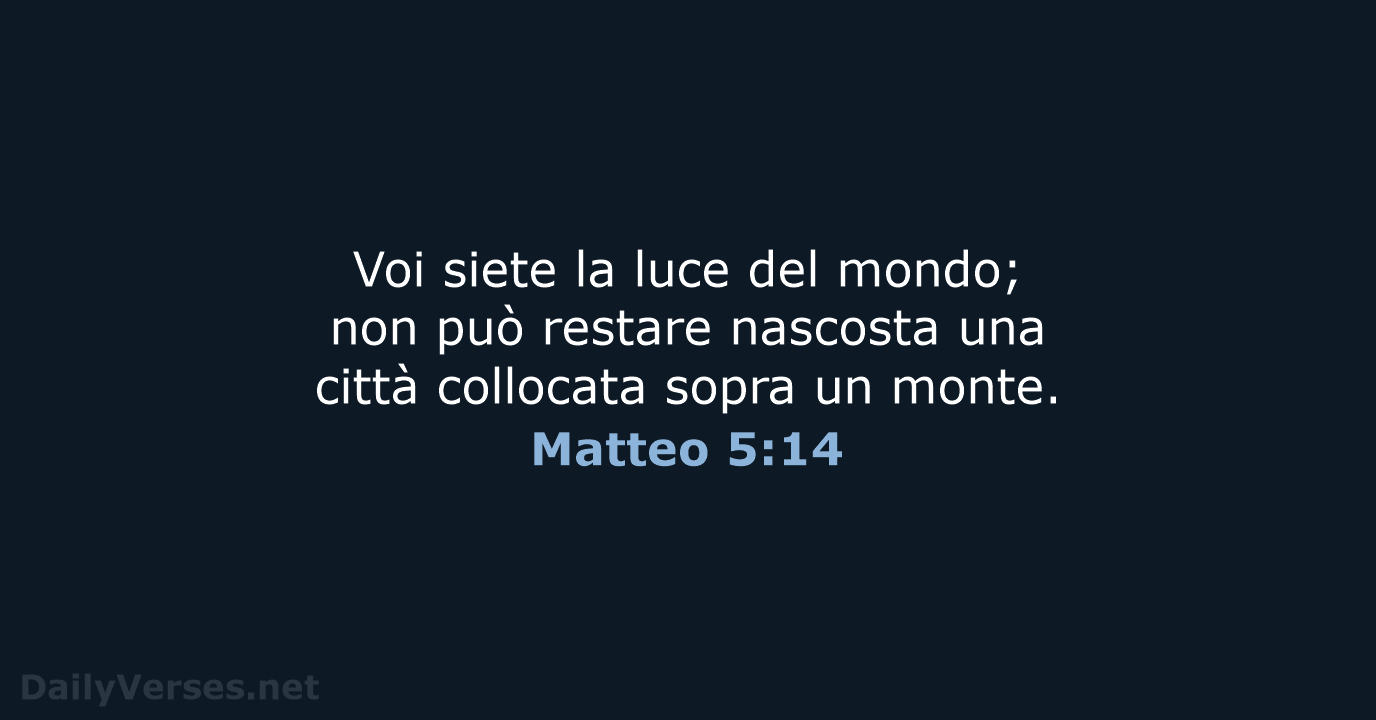Matteo 5:14 - CEI