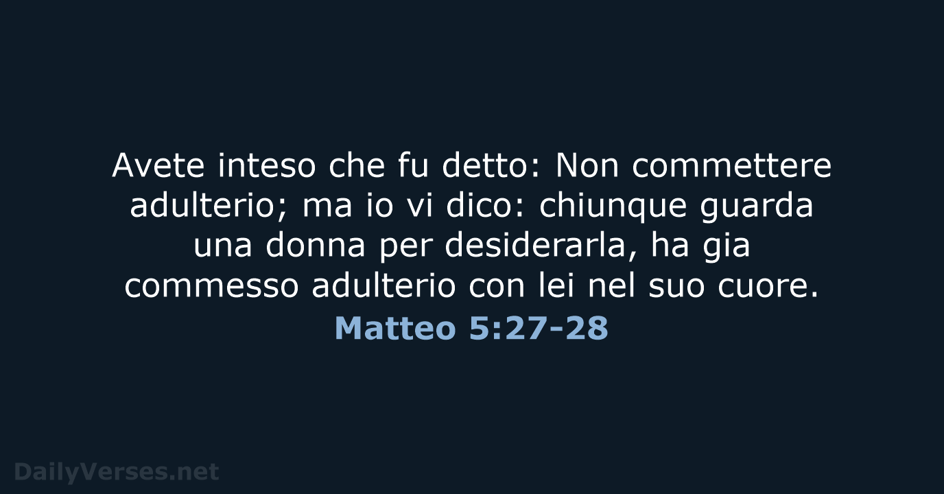 Matteo 5:27-28 - CEI
