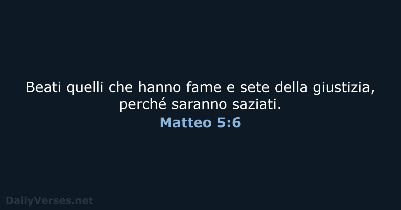 Matteo 5:6 - CEI