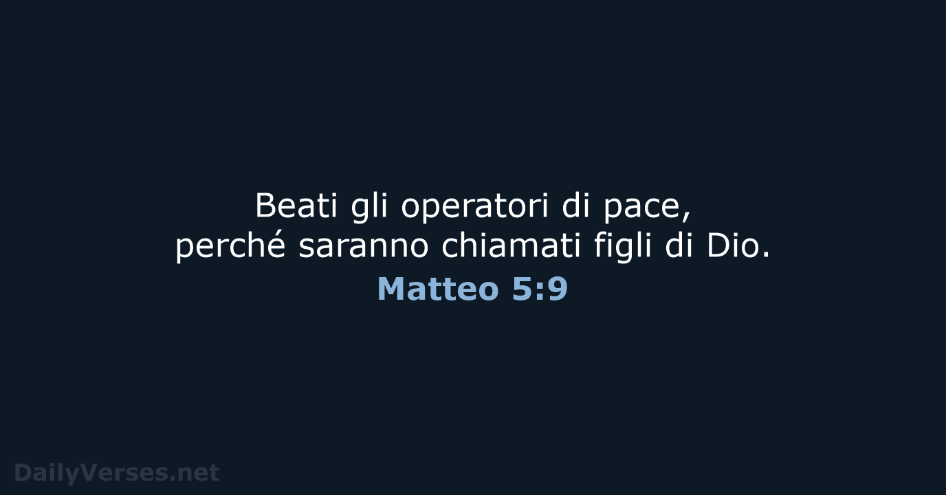 Matteo 5:9 - CEI