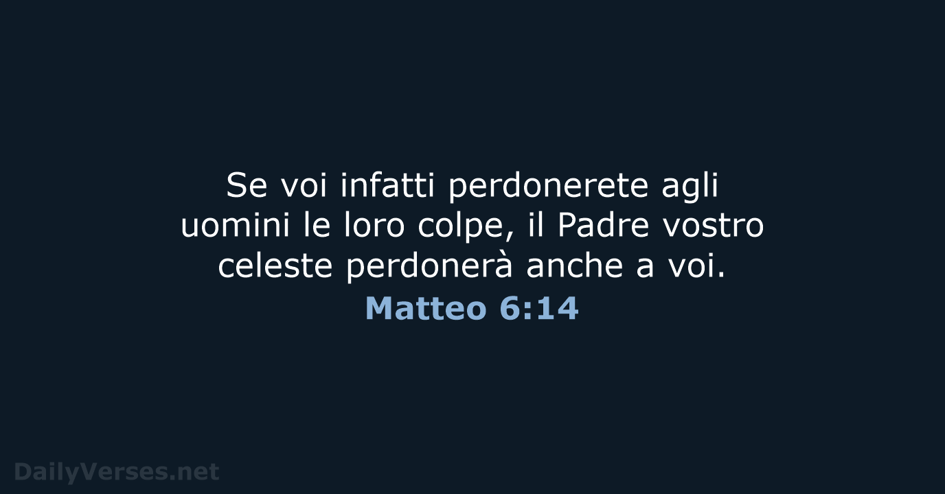 Matteo 6:14 - CEI