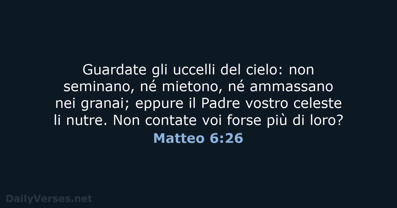 Matteo 6:26 - CEI