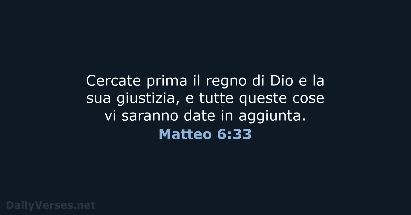 Matteo 6:33 - CEI