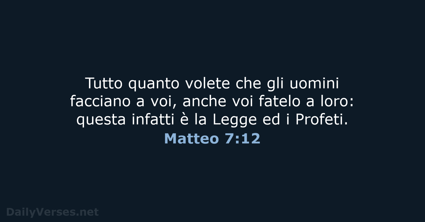Matteo 7:12 - CEI