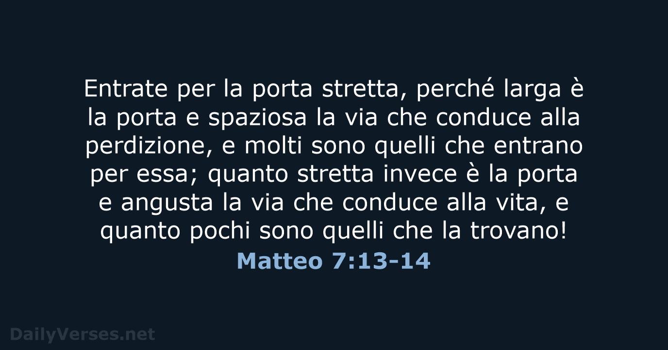 Matteo 7:13-14 - CEI