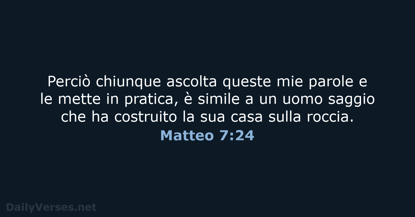 Matteo 7:24 - CEI