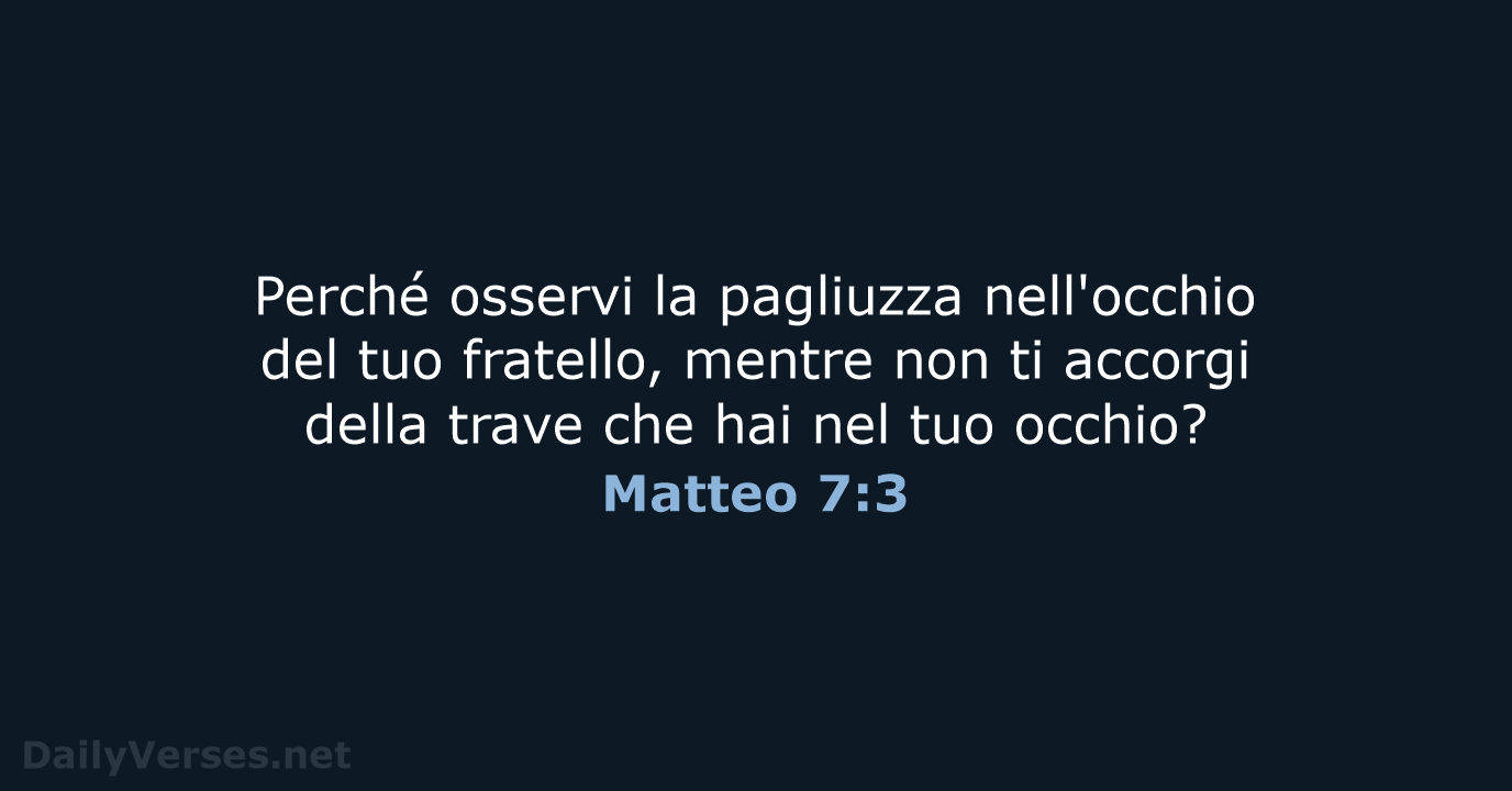 Matteo 7:3 - CEI