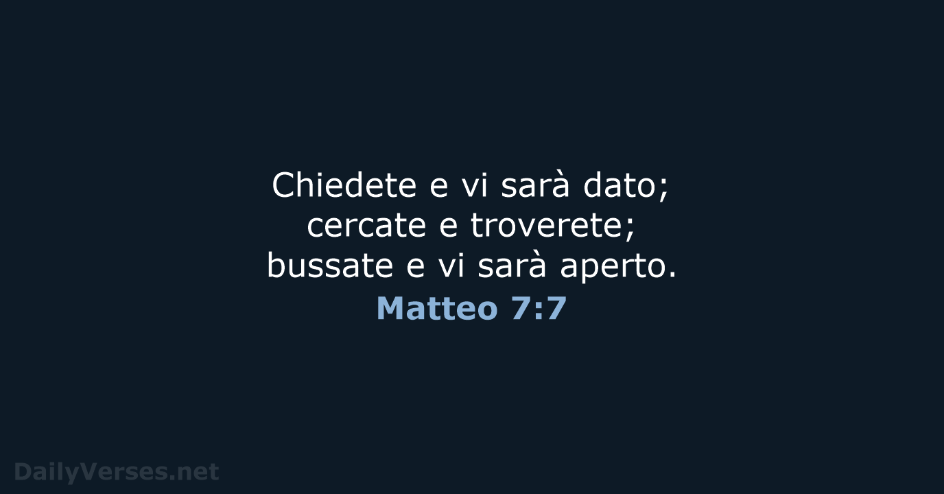 Matteo 7:7 - CEI